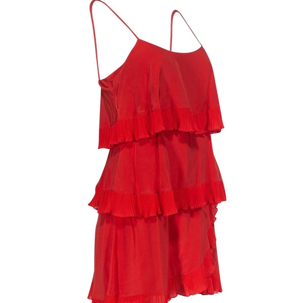 BCBG Max Azria red ruffle tiered tank dress!💃 - Picture 3 of 5